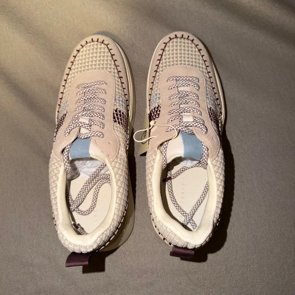 Sanctuary Peace Womens‎ Patchwork Platform Sneakers Cream Mushroom SA-PEACE 9M